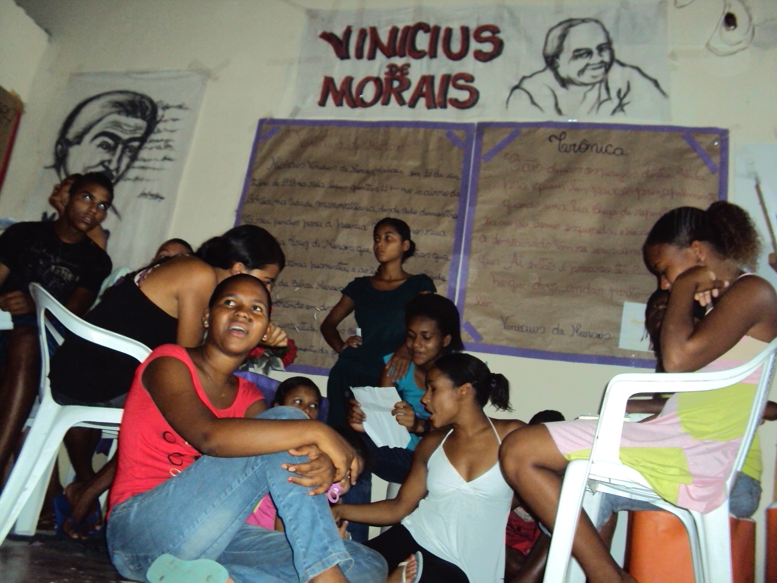 EXPOSIÇÃO LITERÁRIA É REALIZADA POR ALUNOS DO CEJAP NO PONTO DE CULTURA E DE LEITURA ACAPEB