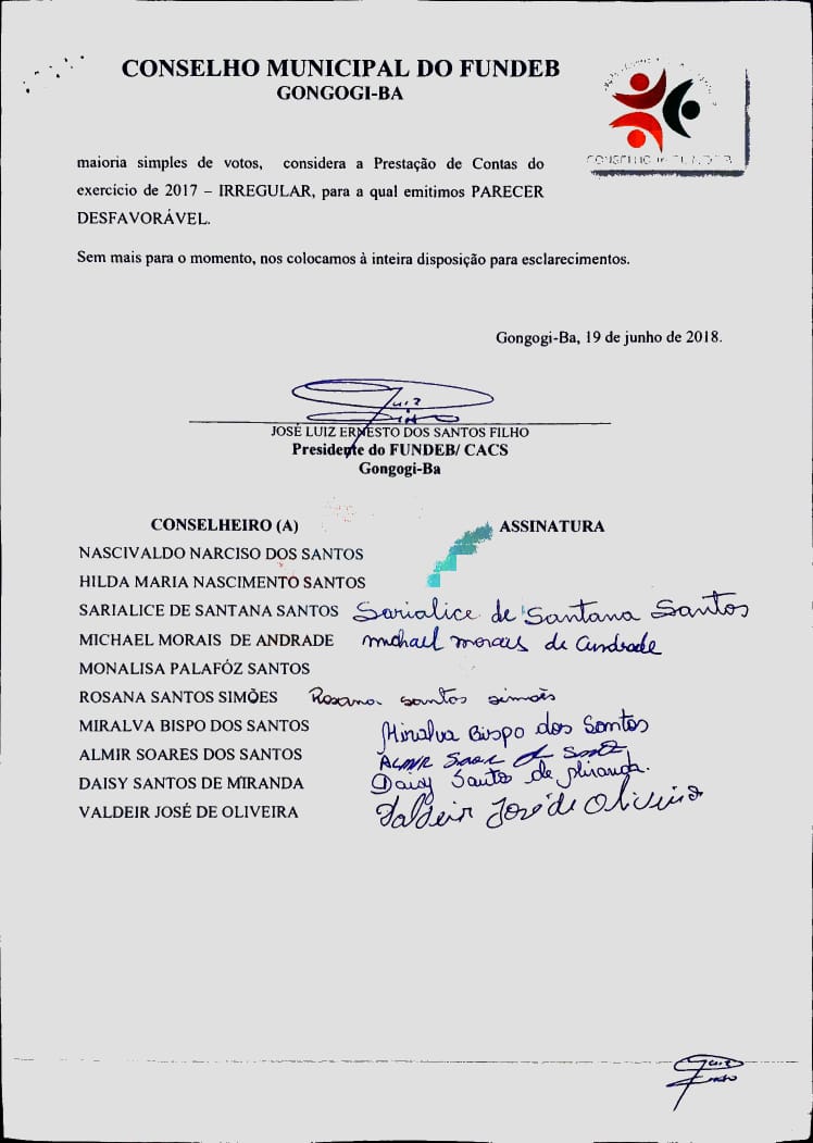 Parte do documento que foi aproveitada na falsificação do parecer.