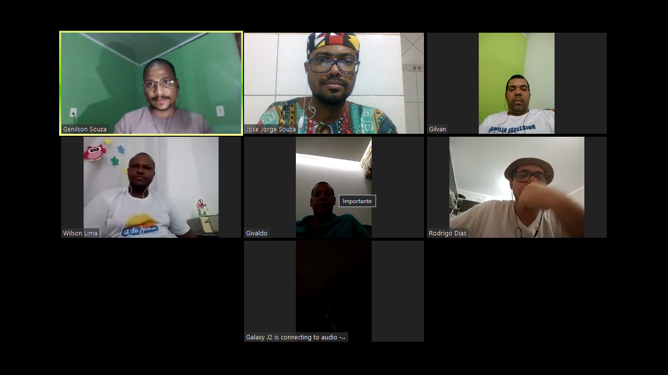 Ex-integrantes da Pastoral da Juventude participam de duas horas de debate virtual. (Foto: Print da tela)