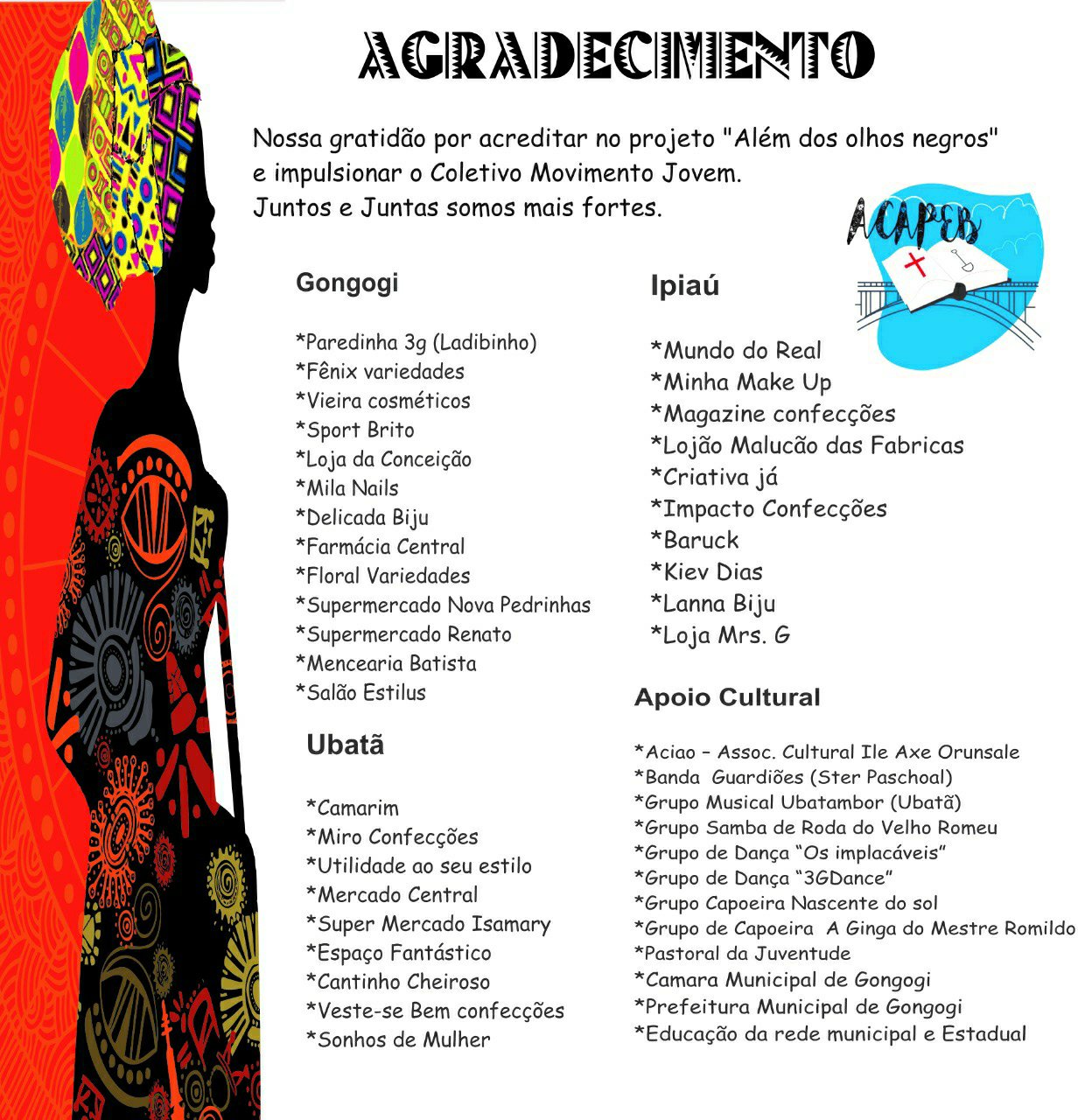 Imagem: Equipe faz o agradecimento as pessoas que contribuíram